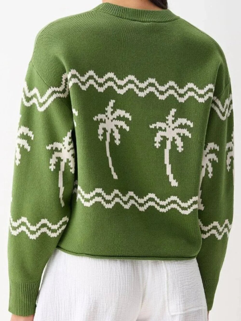 NWT Patterned rolled hem sweater - Picture 2 of 2